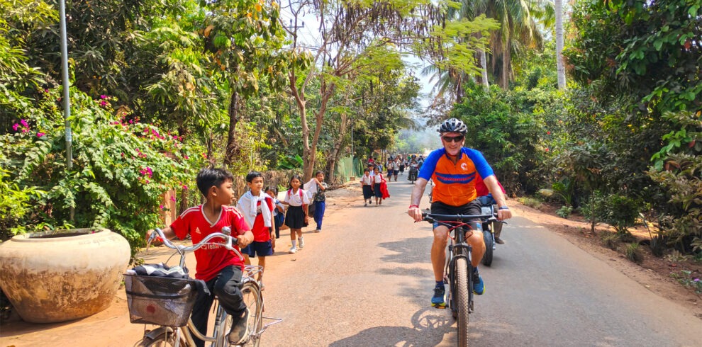 Biking tour through the village and interact with local people